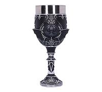 Nemesis Now Cult Cuties Malpuss Goblet 19.5cm, Resin/Stainless Steel, Black, Cute Winged Cat Goblet, Removable Stainless Steel Insert, Cast in The Finest Resin, Expertly Hand-Painted