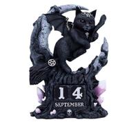 Nemesis Now Cult Cuties Malpuss Perpetual Calendar, Wooden Blocks, 16cm