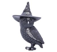 Nemesis Now Cult Cuties Owlocen Figurine 13.5cm, Resin, Black, Small Owlocen Owl Figurine, Scarily Adorable Bewitching Owl Figurine, Witch Owl Figurine, Cast in the Finest Resin, Expertly Hand-Painted