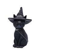 Nemesis Now Cult Cuties Purrah 30cm (Large), Resin, Black, Witch Cat Figurine, Scarily Adorable Bewitching Cat Figurine, Cast in the Finest Resin, Expertly Hand-Painted