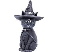 Nemesis Now Figurine – Purrah Witches Hat Occult Cat, Gothic Black, 13.5 cm