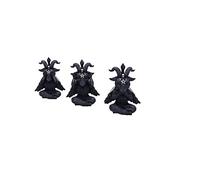 Nemesis Now Cult Cuties Three Wise Baphoboo 13.4cm, Resin, Black, Three Wise Baphoboo Figures, Baby Baphomet Figurines, Baphomet Collectibles, Cast in the Finest Resin, Expertly Hand-Painted
