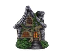 Nemesis Now Light-Up Fairy House - Forest Cottage Figurine with LED Windows Garden House Statue - Cottage Lighting Figurines for Home or Yard Decor - Curly Oak Manor