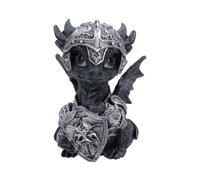 Nemesis Now Cute Armoured Dragon Figurines Set - Gothic Fantasy Dragon Ornaments Collection (Sir Shieldscale)