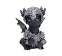 Nemesis Now Cute Armoured Dragon Figurines Set - Gothic Fantasy Dragon Ornaments Collection (Sir Swordflame)