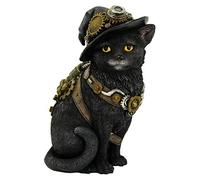 Nemesis Now D3893K8 Clockwork Kitty 16.5cm Figurine, Resin, Black