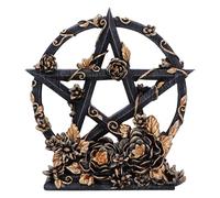 Nemesis Now Dark Floral Pentagram Figurine 16.5cm, Black & Gold