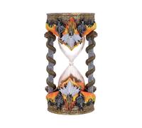 Nemesis Now Dark Souls Gwyn Sand Timer - Officially Licensed Dark Souls Merch for Fans, Fire-Themed Design with Coiled Serpent Pillars, Hand-Painted Resin
