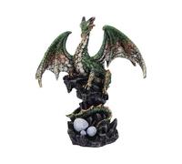 Nemesis Now Den Defender Dragon Figurine, Hand-Painted Fantasy Decor - Green
