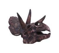 Nemesis Now Dinosaur Skull Statue - Gifts & Decor for Paleontology Enthusiasts and Collectors - Hand-Painted Resin Dinosaur Fossil - Triceratops