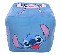 Nemesis Now Disney Stitch and Angel Cube Cushion 25cm Stitch Cube Cushion 25 * 25 * 25cm, Polyester, Light Blue
