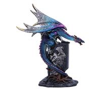 Nemesis Now Draconic Sigil 17.5cm, Resin, Blue, Dragon Figure, Blue Dragon Ornament, Collectable Dragon Giftware, Cast in the Finest Resin, Expertly Hand-Painted, U6699A24