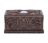 Nemesis Now Dragons of the Sabbats Tarot Box 14.5cm, Resin, Bronze, Anne Stokes Fantasy Giftware, Tarot Card Box, Finished in Bronze, Storage Box, Cast in the Finest Resin, Hand-Painted