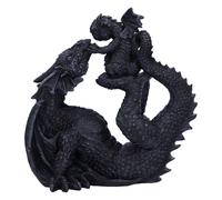 Nemesis Now Drakaina and Dragonling Dragon Plus Baby 23cm, Resin, Cast in the Finest Resin, Expertly Hand-Painted, Black