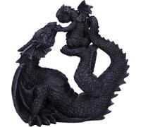 Nemesis Now Drakaina and Dragonling Dragon Plus Baby 23cm, Resin, Cast in the Finest Resin, Expertly Hand-Painted, Black