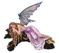 Nemesis Now Drema Sleeping Woodland Fairy Figurine Ornament, Polyresin, Purple, One Size