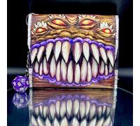 Nemesis Now Dungeons & Dragons Mimic Wallet 9.5cm, D20 Charm | Officially Licensed Fantasy PU Leather Bifold Wallet, Embossed Design, For D&D Fans