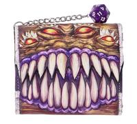 Nemesis Now Dungeons & Dragons Mimic Wallet 9.5cm, D20 Charm | Officially Licensed Fantasy PU Leather Bifold Wallet, Embossed Design, For D&D Fans