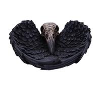 Nemesis Now Edgar Allen Poe's Nevermore Raven Skull Trinket Holder Jewellery Dish, Black, 17 cm