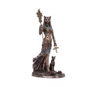 Nemesis Now Egyptian God Bronzed Figurine, Hand-Painted Statue, Ancient Egypt Art Decor - Bastet, Goddess of Protection