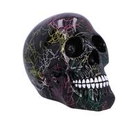 Nemesis Now Electro Skull Figurine - Black Resin Skull with Lightning Pattern, Electric Gothic Home Decor, 17.5 cm