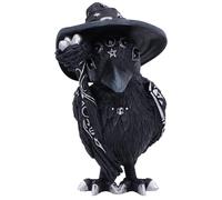 Nemesis Now Eliwing Collectible Cult Cuties Figurine 10.4cm - Gothic Fantasy Raven Statue with Witch Hat, Dark Fantasy Decor & Mystical Display Piece