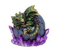 Nemesis Now Emerald Hatchling Glow Dragonling Green Dragonling Crystal Figurine, 12.5cm