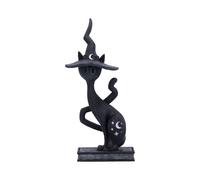 Nemesis Now Spell Cat Figurine - Hand-Painted Black Cat with Witch's Hat, For Cat Lovers, Gothic Halloween Decor - Enchant