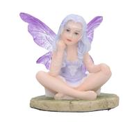 Nemesis Now Fairy Figurine, Hand-Painted Decorative Statue, Decor for Garden Shelf and Home - Lila The Lavendar Fairy