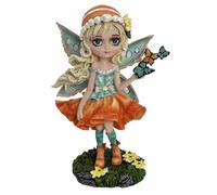 Nemesis Now Fairy Figurine, Hand-Painted Decorative Statue, Decor for Garden Shelf and Home - Summer FAE