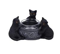 Nemesis Now Familiar Trio Tea Light Holder, Black, 10cm