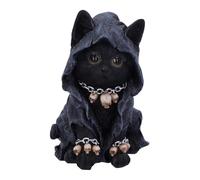 Nemesis Now Feline Cloaked Grim Reaper Cat Figurine, Polyresin, Black, 16cm