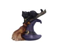 Nemesis Now Figurine Bewitched Black Cat Wiccan Decorated Ornament