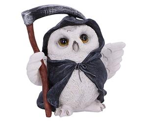 Nemesis Now Flight Grim Reaper Owl Familiar Figurine, White, 12.5cm