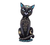 Nemesis Now Fortune Kitty Figurine 27cm, Resin, Black, Palmistry Cat Figurine, Fortune-Teller Black Kitty, Spiritual Gift, Cast in the Finest Resin, Expertly Hand-Painted