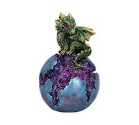 Nemesis Now Geode Guard Green Dragon Sphere Crystal Figurine,12.7cm