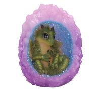 Nemesis Now Geode Nest (Green) 12.5cm, Pink, Dragon Figure | Resin, Pink Dragon Ornament, Collectable Dragon Giftware, Cast in the Finest Resin, Expertly Hand-Painted
