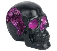 Nemesis Now Geode Skull Figurine 17cm, Resin, Black, Purple