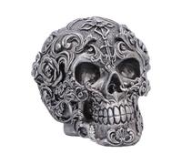 Nemesis Now Gilded Memento Gothic Skull Figurine - Ornate Floral Skull Ornament