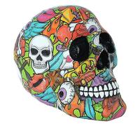 Nemesis Now Graffiti Pattern Halloween Skull Ornament Black
