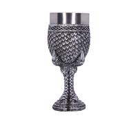 Nemesis Now U4708P9 Grey Scale Dragon Claw Goblet 16.7cm, Resin w. Stainless Steel