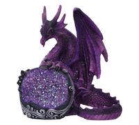 Nemesis Now Guardian of The Geode Figurine, Resin, Purple, 11.5cm