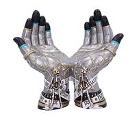 Nemesis Now Hands of the Future Crystal Ball Holder 20cm, Resin, Silver, Palmistry Giftware, Crystal Ball Holder, Intricate Detailing, Cast in the Finest Resin, Expertly Hand-Painted
