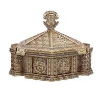 Nemesis Now Harry Potter Hogwarts Trinket Box, Resin, Gold, Officially Licensed Harry Potter Merchandise, Hogwarts Accessory Box, Red Velour Interior, Cast in the Finest Resin, Expertly Hand-Painted