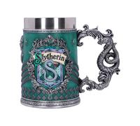 Nemesis Now Harry Potter Slytherin Hogwarts House Collectible Tankard, Green Silver, 15.5cm