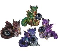 Nemesis Now Hatchling Treasures Set of 4, 5.5cm, Resin, Multi-Coloured