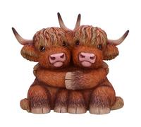 Nemesis Now Highland Hug, Hugging Cows Figurine, Brown