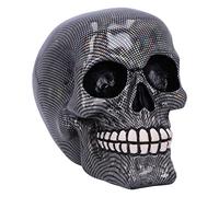 Nemesis Now Holographic Silver Fishnet Skull Ornament, 16.5cm