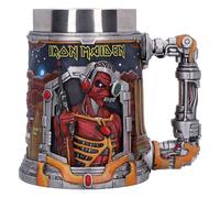 Nemesis Now Iron Maiden Somewhere In Time Tankard 15.5cm - Officially Licensed Heavy Metal Beer Stein with Eddie, 3D Sculpted Sci-Fi Design, For Fans