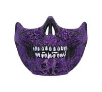 Nemesis Now Jewelled Skull Masquerade Mask - Intricate Skeleton Design with Rhinestones, Gifts & Cosplay for Masquerade Balls, Gothic Events - Purple